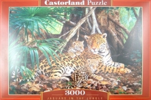 Puzzle-3000.С-300280.Ягуары в джунглях