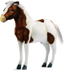 HANSA мягкая игрушка Пони шетландский бело-коричневый 106 см