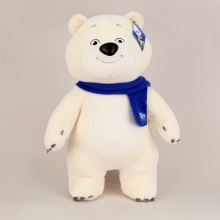 Белый олимпийский Мишка с шарфом 60 см Сочи 2014
