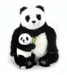 HANSA мягкая игрушка Панда с детенышем 75 см